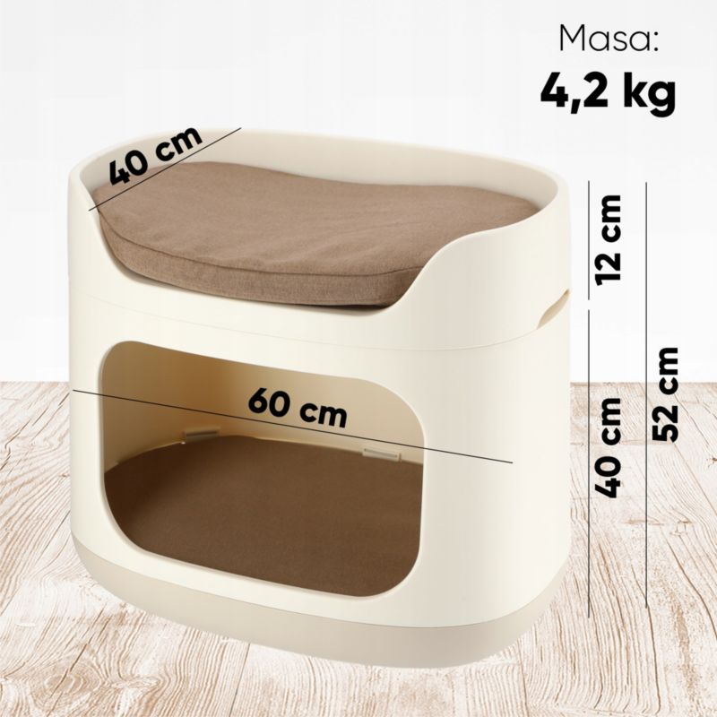 Curver Pet Life kæledyrsseng 52 x 60 cm, creme