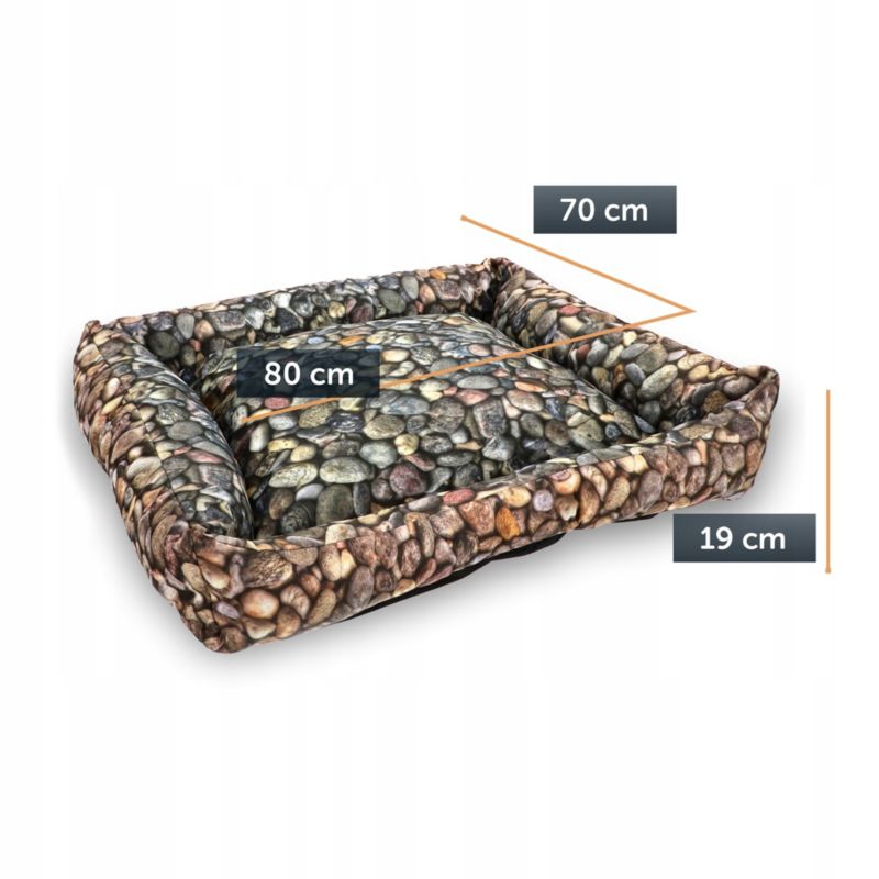 KADAX hunde- og kattehule stofsofa 80 x 70 cm brun 1 stk.