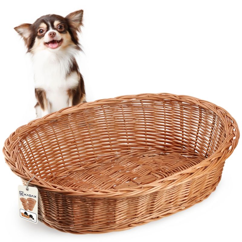 KADAX flettet hundekurv 50 cm i brun, 1 stk.