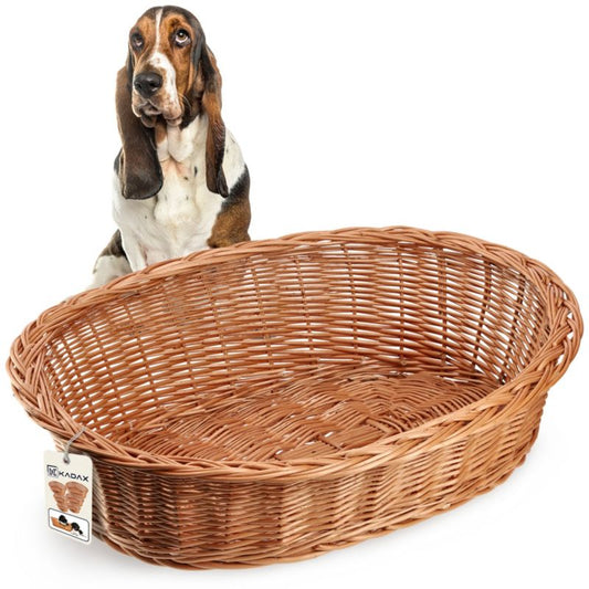 KADAX hundekurv i flet 80 cm stor L brun 1 stk.