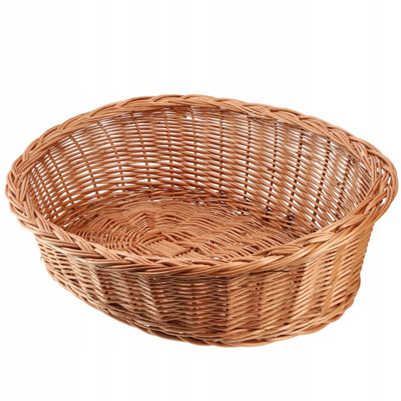 KADAX flettet hundeseng 90 cm stor XL brun 1 stk.