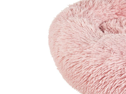 Kulu hunde- og kattehule i kunstpels, pink, 1 stk.
