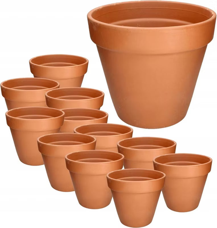 Lerkrukke 7 cm Terrakotta 12 Stk.
