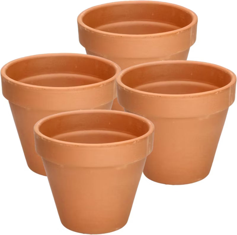 Lerkrukke Terrakotta 15 cm 4 Stk.