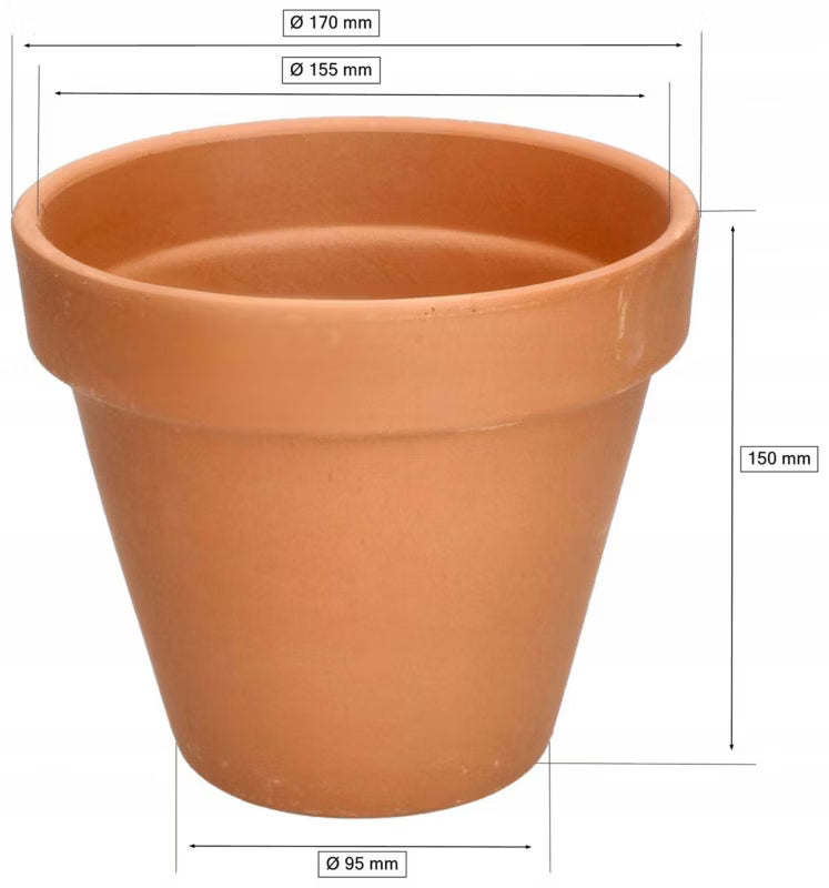 Lerkrukke Terrakotta 17 cm
