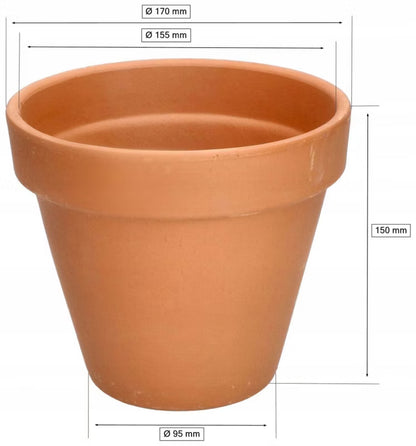 Lerkrukke Terrakotta 17 cm