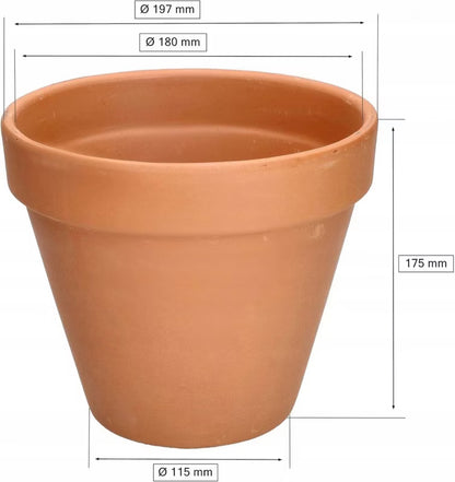 Lerkrukke Terrakotta 19 cm 2 Stk.