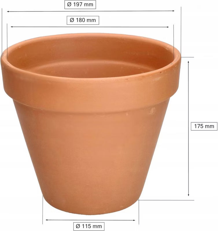 Lerkrukke Terrakotta 19 cm 2 Stk.