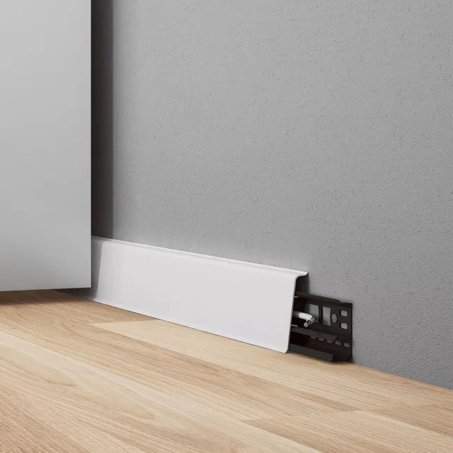 Liste til gulv 250 cm Hvid PVC