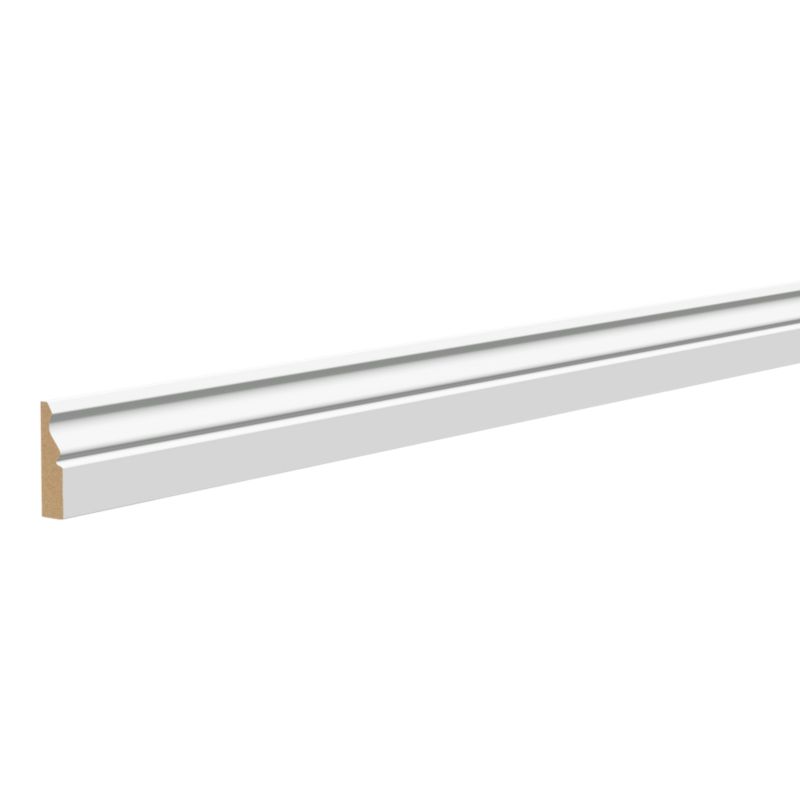Listva Maskerende MDF 18 x 69 x 2100 mm Ogee Hvid
