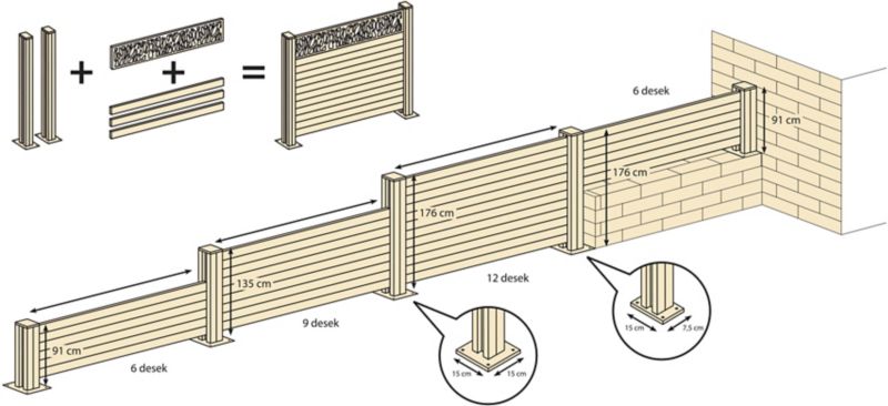Blooma Neva aluminiumslist 179 cm, 2 stk.