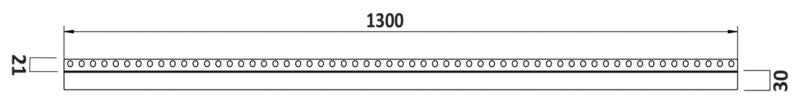 Listwa Czołowa Fluxio 130 cm Hvid Metal
