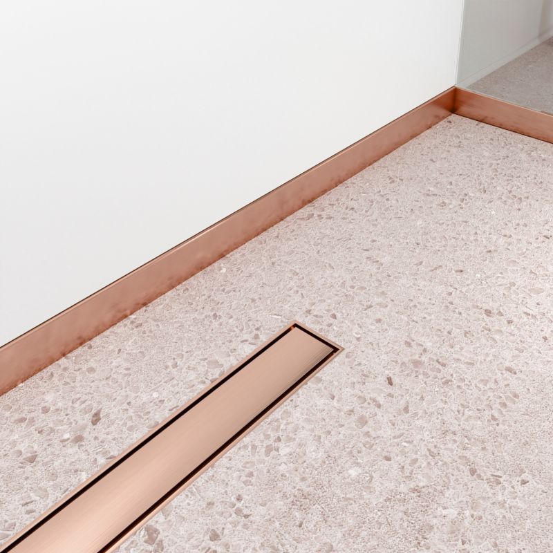 Listwa czołowa prysznicowa 130 cm miedziana | 5905504235239