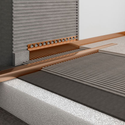 Listwa czołowa prysznicowa 130 cm miedziana | 5905504235239