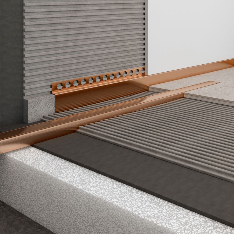 Listwa czołowa prysznicowa 130 cm miedziana | 5905504235239