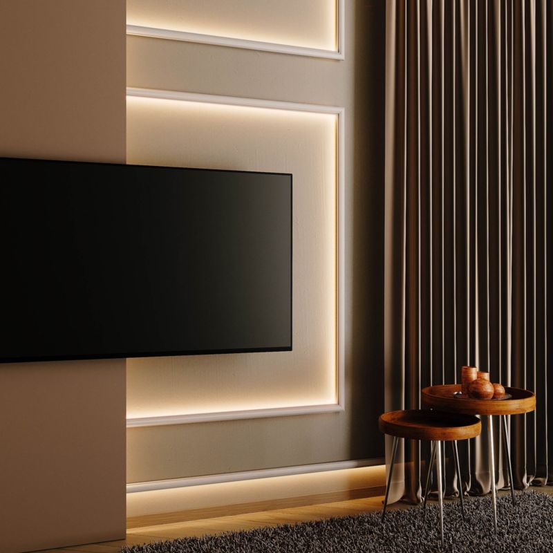 Elegant LED-list 40 x 22 x 2750 mm til maling