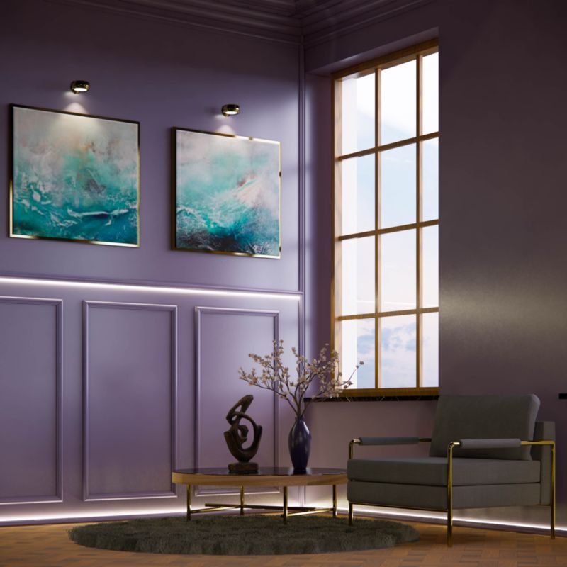 Elegant LED-list 40 x 22 x 2750 mm til maling