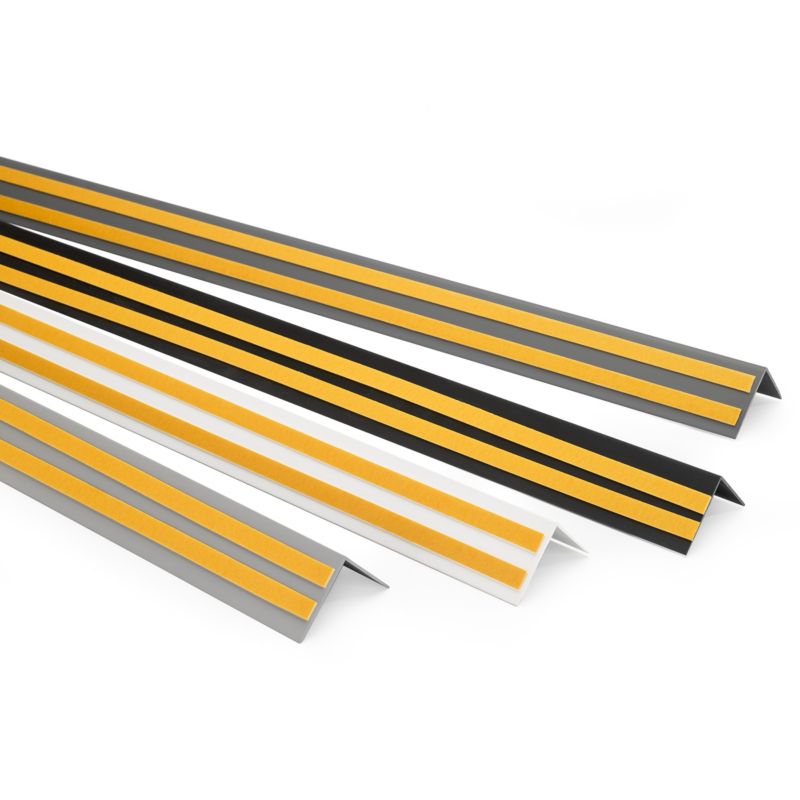 PVC karnislist 30x30 mm, QUEST, selvklæbende karnisafdækning, grå, 2 m