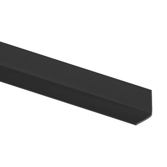 Vilo sort PVC-hjørneliste 30 x 30 cm, 3 m