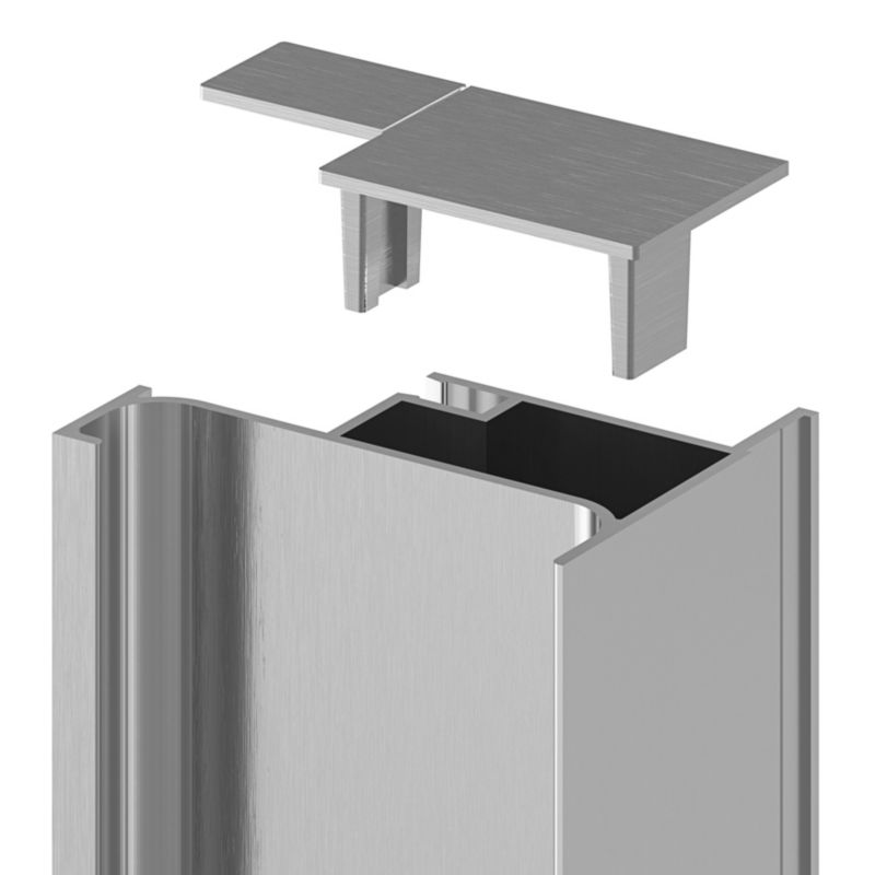 Høj kolonnefront med 1 låge GoodHome Innovo i børstet stål