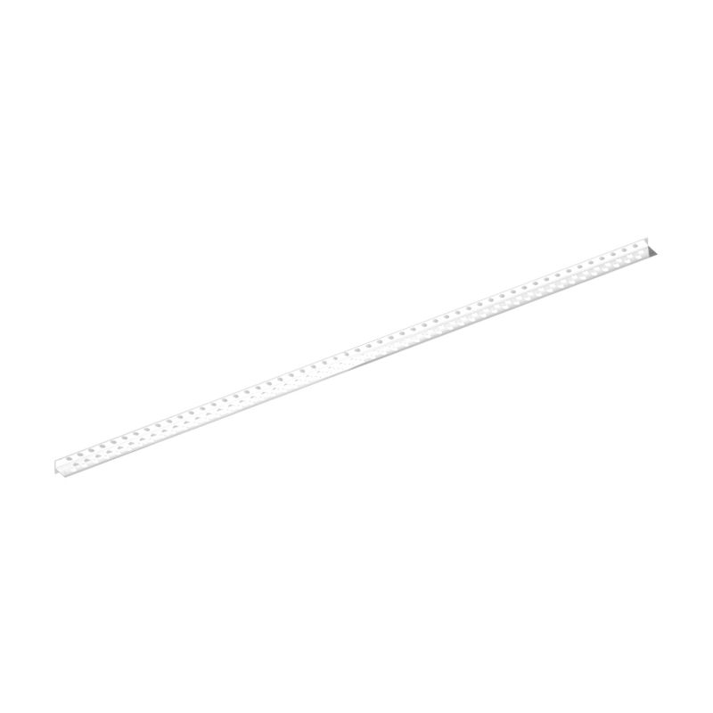 Bruseafløbsliste 120 cm Venstre Hvid Rustfrit Stål