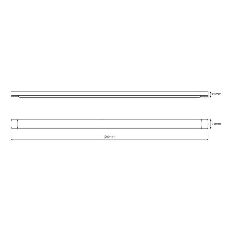 Listwa LED Eko-Light Batten 36 W 120 cm 4000 K Sort
