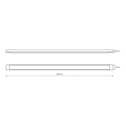 Listwa LED Eko-Light Batten 36 W 120 cm 4000 K Sort