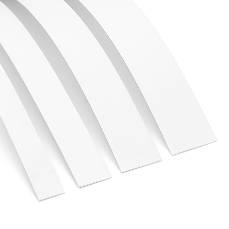 PVC-skjuleliste 2x50 mm, QUEST vinduesmodel, selvklæbende flad afslutningsliste til vinduer, dekorativ, hvid, 5 m