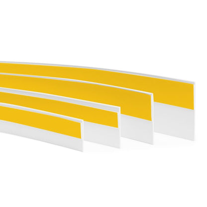 PVC-skjuleliste 2x50 mm, QUEST vinduesmodel, selvklæbende flad afslutningsliste til vinduer, dekorativ, hvid, 5 m