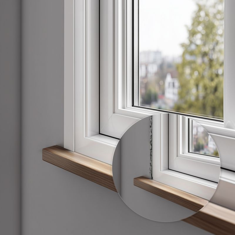 Dækliste PVC 40x40 mm 5 m Hvid Selvklæbende