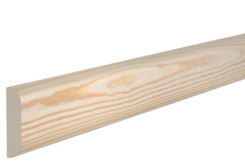 Dobbelt Dækkeliste Fyrretræ 9 x 40 x 2400 mm Natur