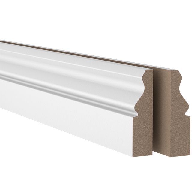 MDF-maskeringsliste 18 x 69 x 2100 mm ogee hvid