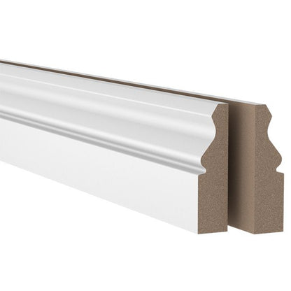 MDF-maskeringsliste 18 x 69 x 2100 mm ogee hvid