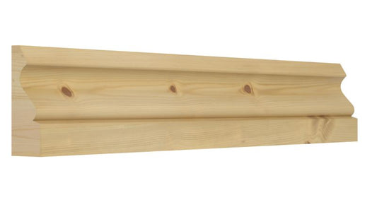 Maskeringsliste i fyrretræ 15 x 69 x 2100 mm ogee