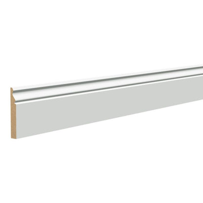 MDF Fodpanel Ogee 240 cm Hvid 18 mm