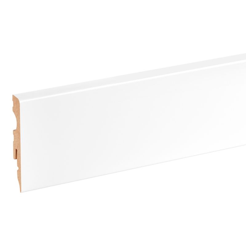 Fodliste MDF 60 mm Hvid Lakeret 220 cm