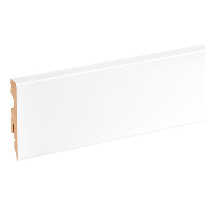 Fodliste MDF 60 mm Hvid Lakeret 220 cm