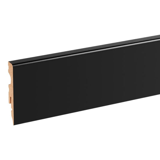 GoodHome MDF-liste 60 mm sort lakeret decor 5