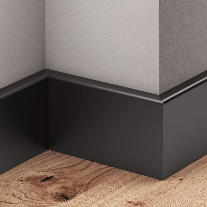 Sokkel 220x6 cm Sort MDF 5059340804682