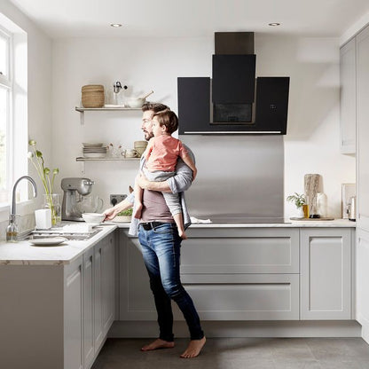 GoodHome Garcinia hjørneliste til vægskab 91 x 6 cm grå sten