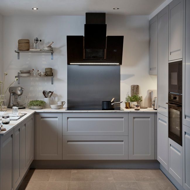 GoodHome Garcinia hjørneliste til vægskab 91 x 6 cm grå sten