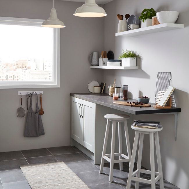 Hjørneliste til højskab GoodHome Alpinia 89,5 x 5,9 cm i gråtræ
