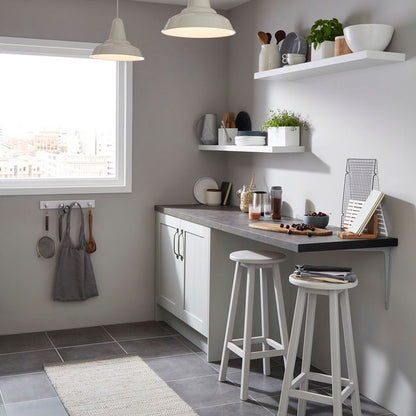 Hjørneliste til højskab GoodHome Alpinia 89,5 x 5,9 cm i gråtræ