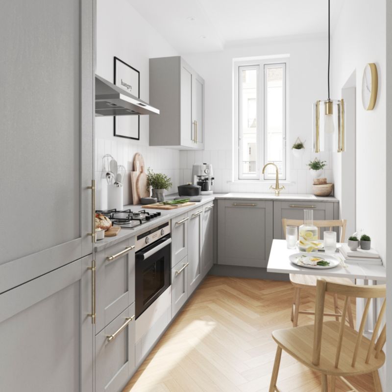 Hjørneliste til højskab GoodHome Alpinia 89,5 x 5,9 cm i gråtræ