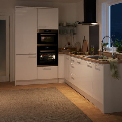 Vinkelhjørneliste til højskab GoodHome Stevia / Garcinia 2 x 89,5 cm hvid højglans