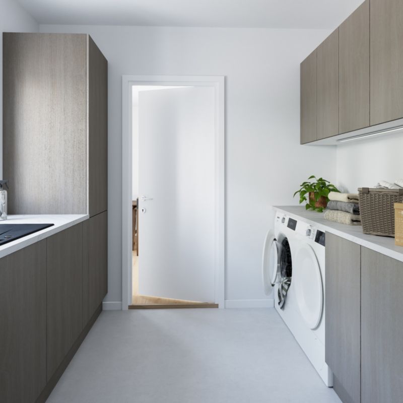 GoodHome Chia hjørneliste 73 x 2 cm i grå eg