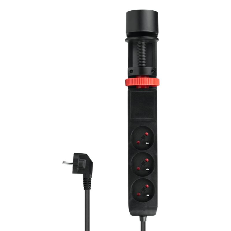 Underbordstribe DPM Solid med 3 jordede stik og USB