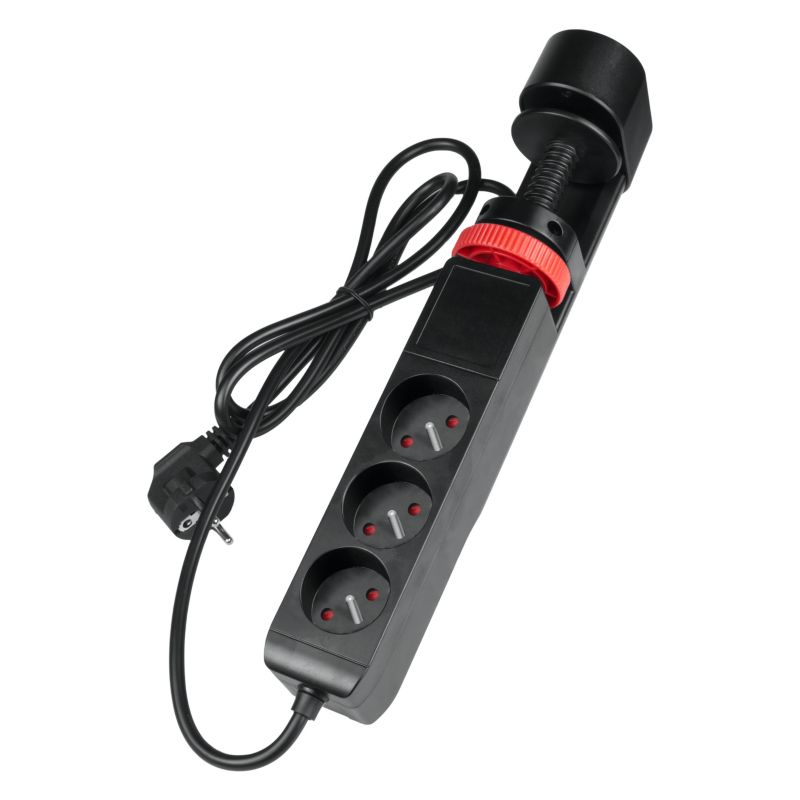Underbordstribe DPM Solid med 3 jordede stik og USB