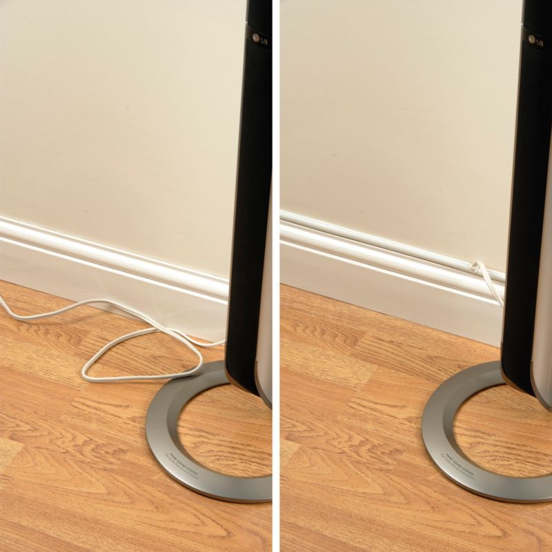 Halvrund kabelkanal D-line 16 x 8 x 1000 mm hvid