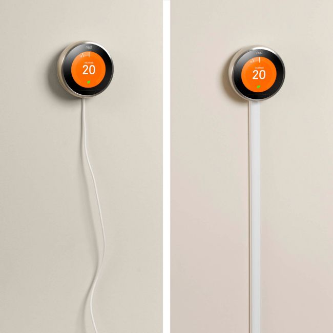 Halvrund kabelkanal D-line 16 x 8 x 1000 mm hvid